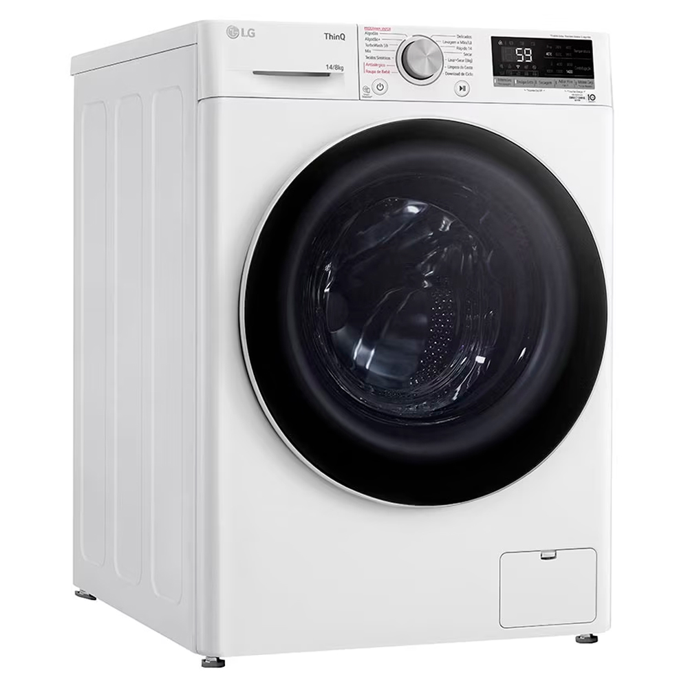 Lava e Seca Smart LG VC4  Com inteligÑªncia Artificial 14kg Cesto Inox CV5014WC4