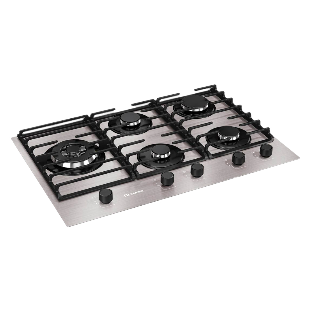 Cooktop a Gás Mueller MCG5BL 5 Bocas Superautomático Mesa de Alumínio
