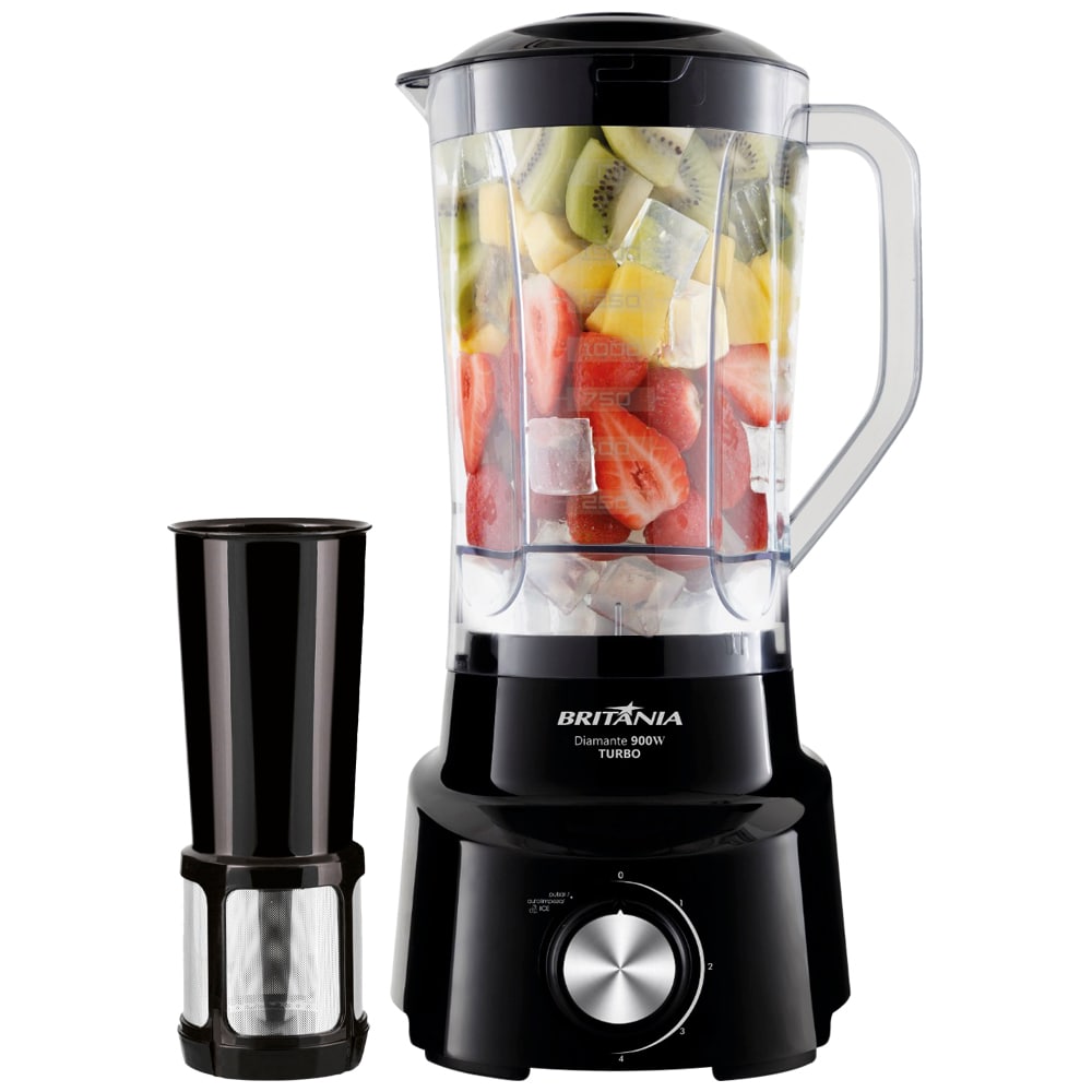 Liquidificador Britânia Diamante 2,6L 4 Velocidades 1050W com Filtro