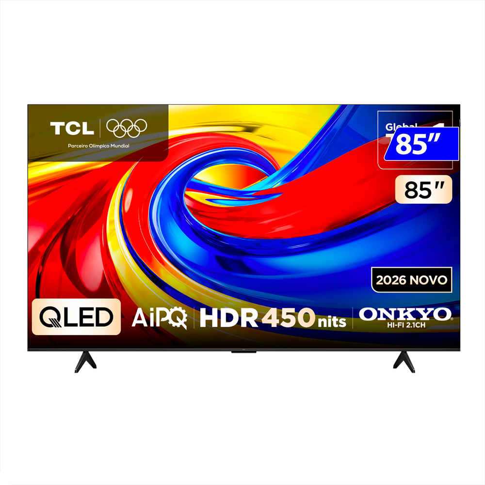 Smart TV TCL LED 85â 4K Wi-Fi Google TV Comando de Voz 85P7L