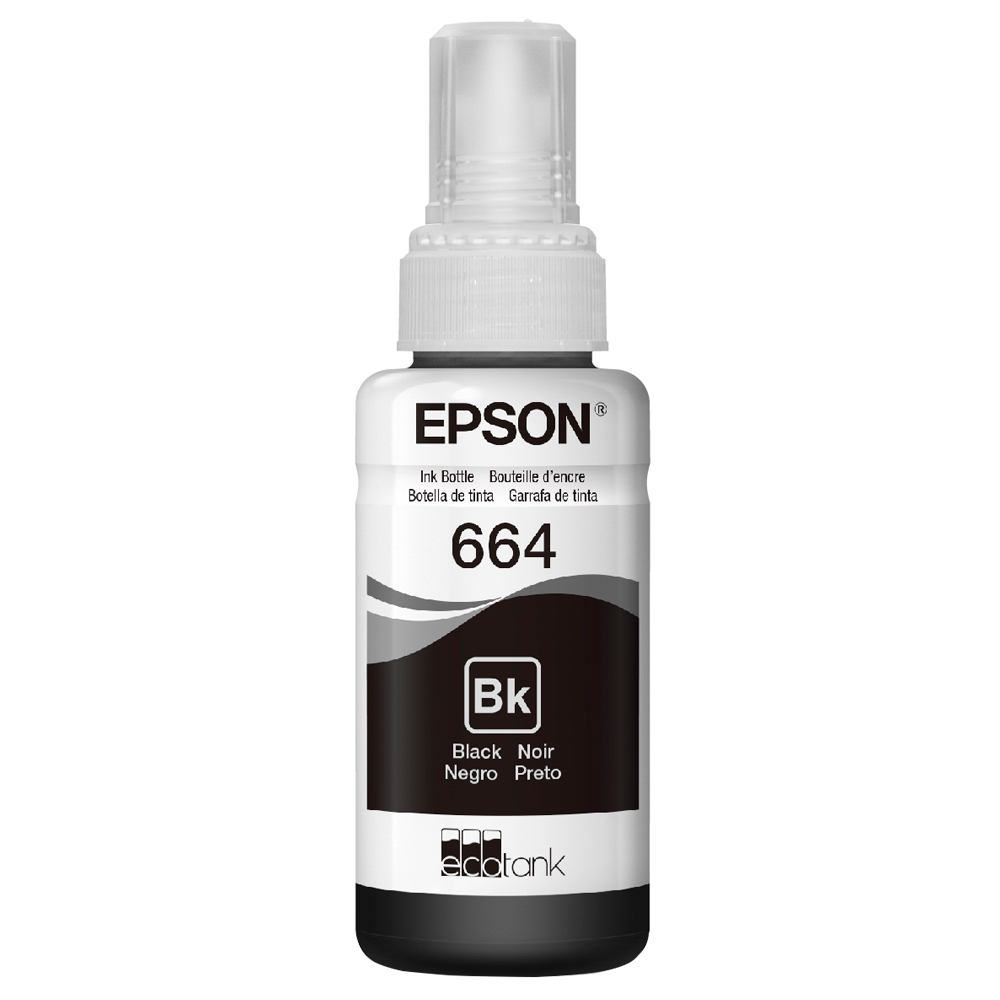 Refil para Tanque de Tinta Epson Preto NÂºT664 até 4.000 Páginas T664120-AL