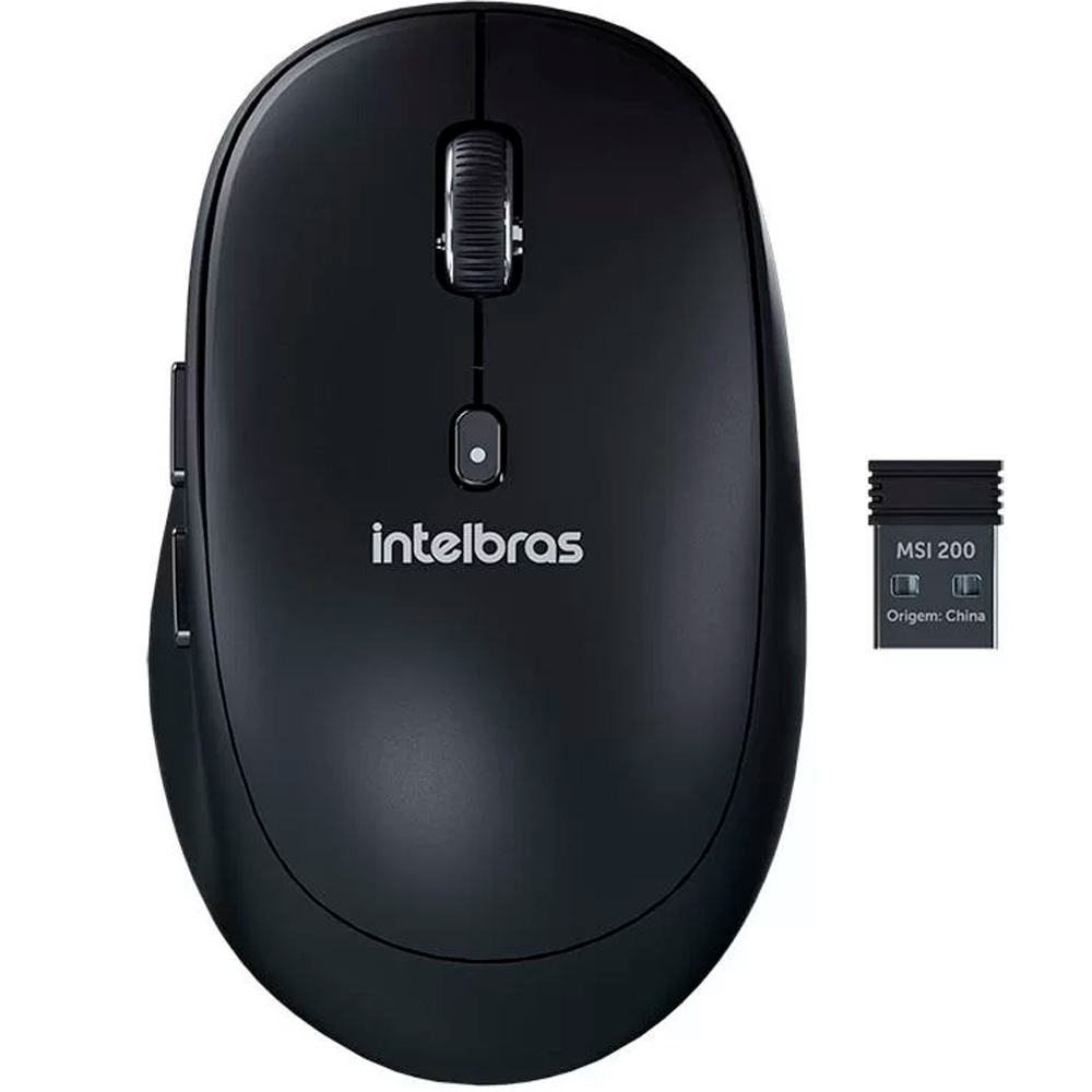 Mouse Sem Fio Intelbras MSI200 Sensor Ñptico Click Silencioso