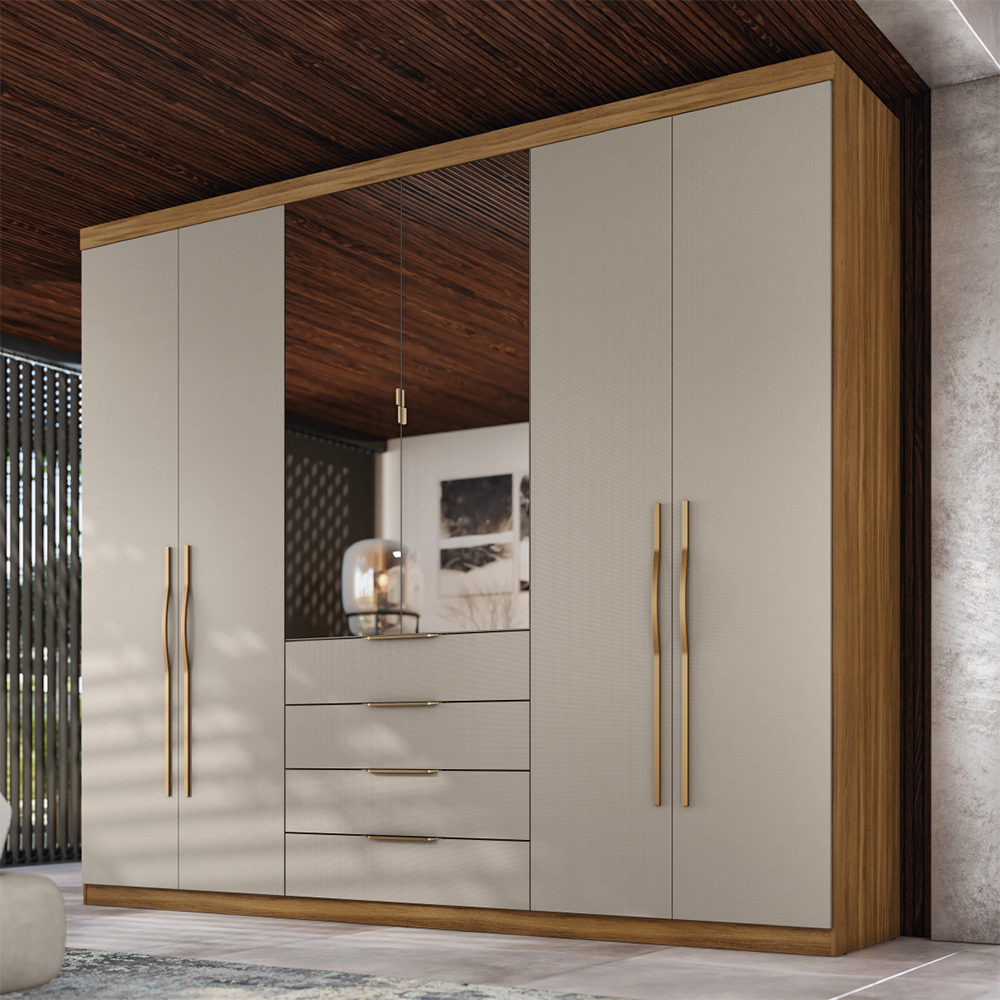Guarda-Roupa Casal 6 Portas 4 Gavetas Giardino DemÑ³bile Roupeiro