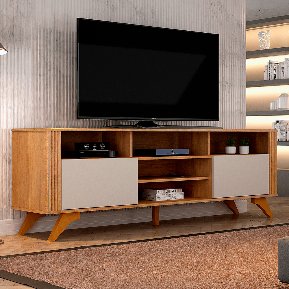 Rack para TV até 65â 2 Portas Mariana ValdemÑ³veis
