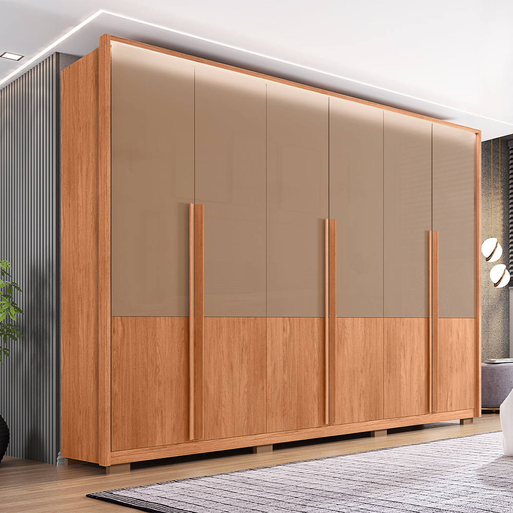 Guarda-Roupa Casal 6 Portas Bater 4 Gavetas Francis Caemmun Roupeiro