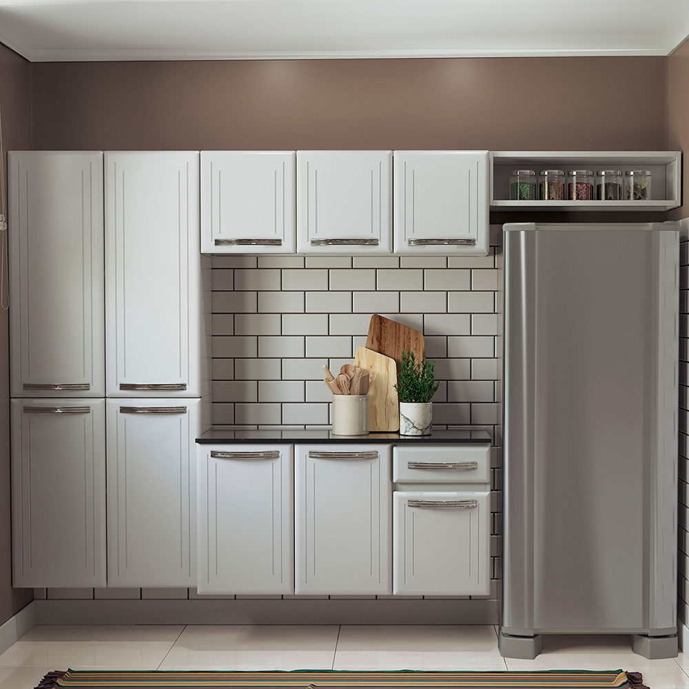 Cozinha Modulada 4 Peças 10 Portas 1 Gaveta Alana Telasul