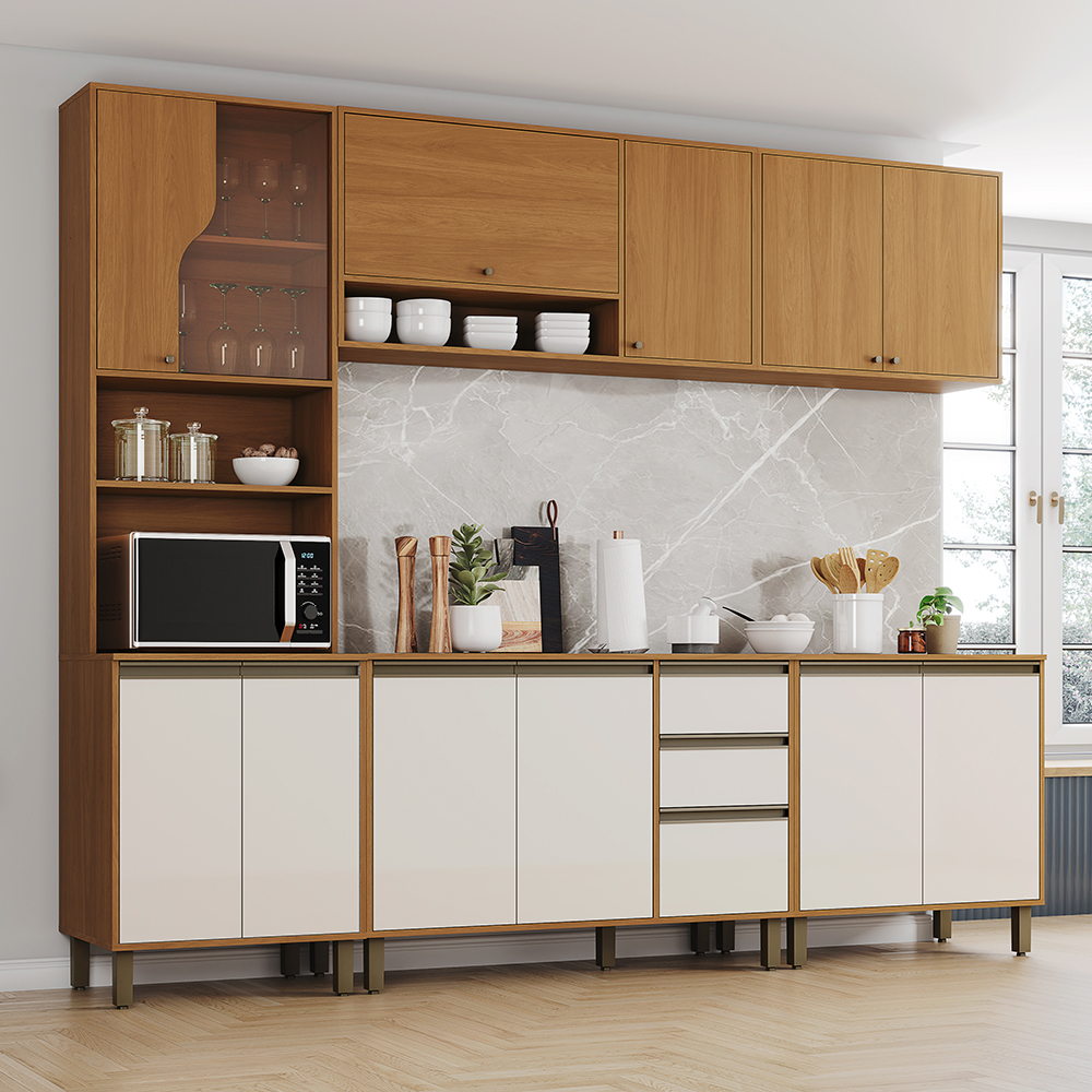Cozinha Modulada 5 Peças 12 Portas 3 Gavetas Venaly Henn