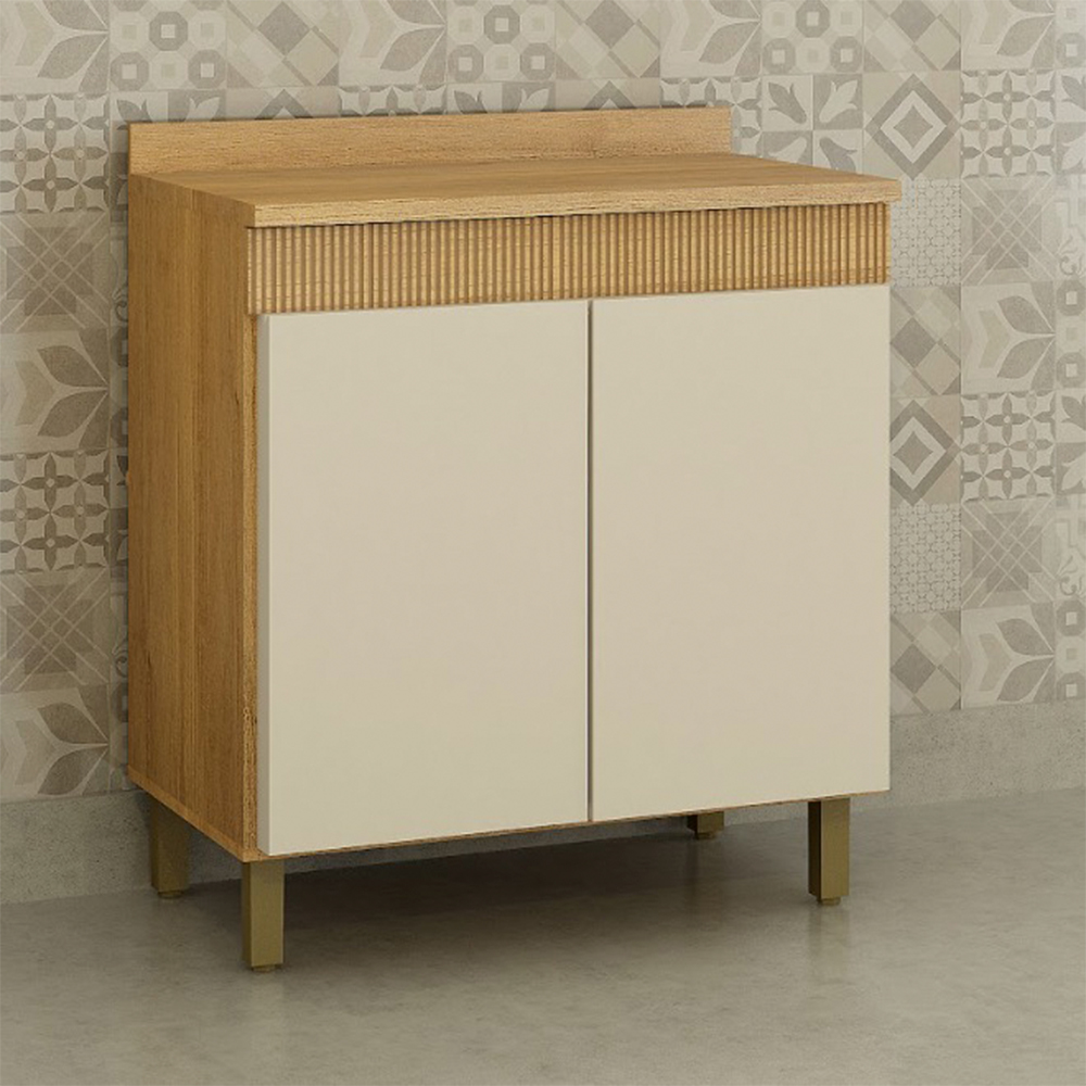 Balcão com Tampo 2 Portas 2 Prateleiras 80 cm Dakota ValdemÑ³veis