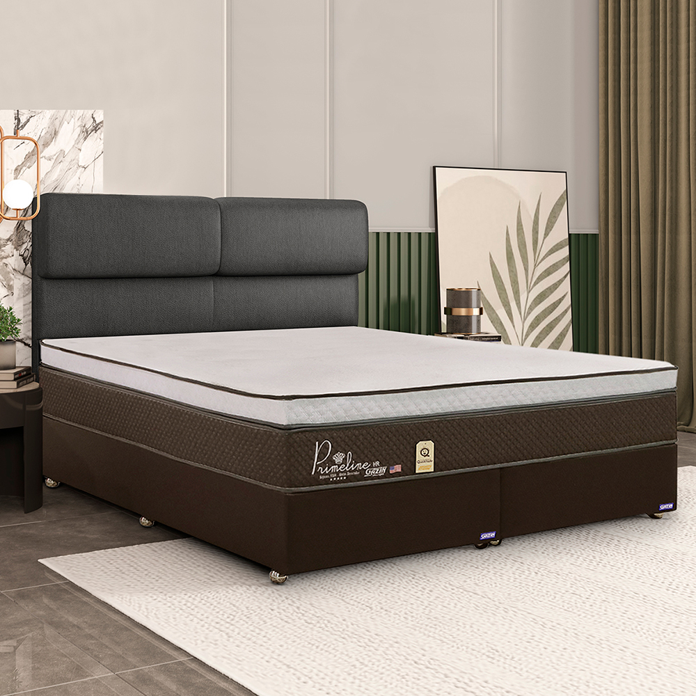 Cabeceira Queen Size Estofada 158cm de Madeira Londres Fabone