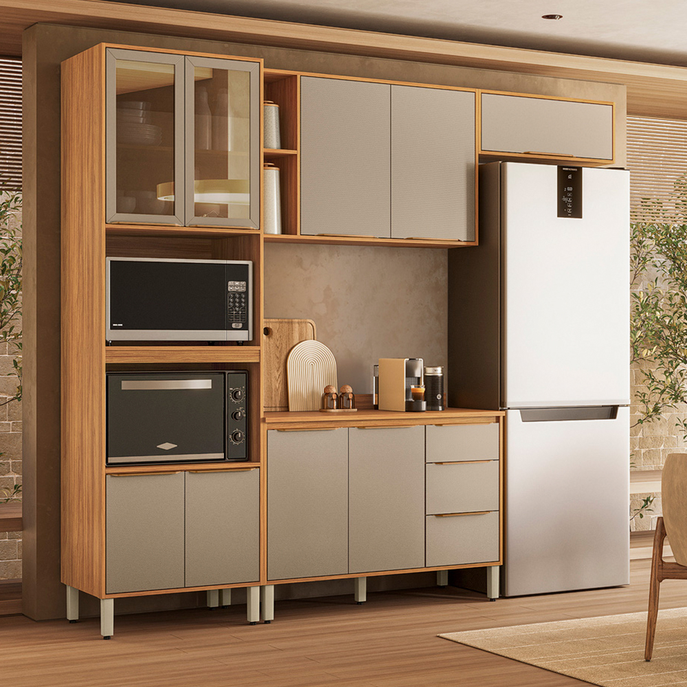 Cozinha Modulada 4 Peças 9 Portas 3 Gaveta Plena DemÑ³bile