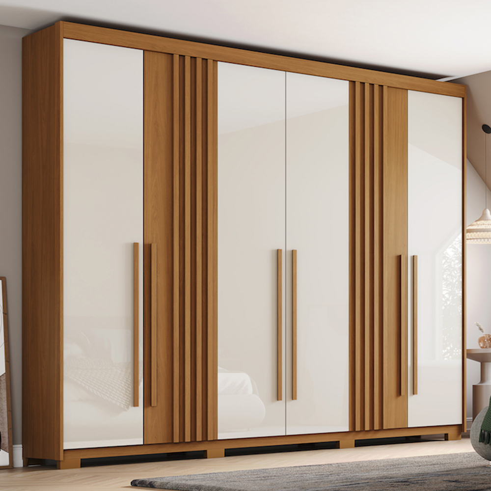 Guarda-Roupa Casal 6 Portas Bater 4 Gavetas Norton Henn