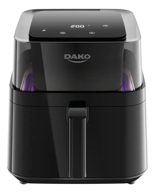 Fritadeira Air Fryer Dako Digital 6 Litros 360Â° 4 Em 1 Cor Preto