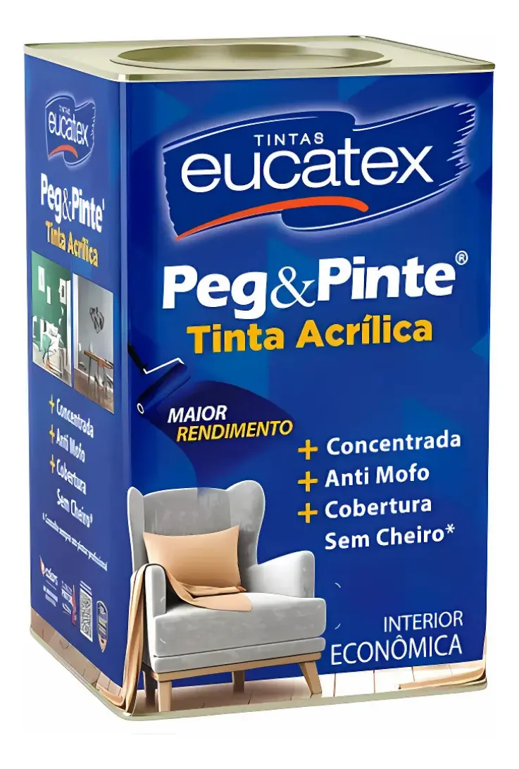 Tinta Acrílico Peg Pinte Parede Eucatex - Escolha A Cor