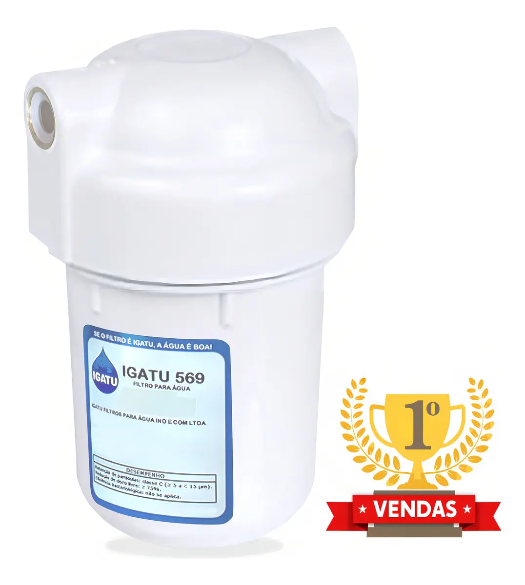 Filtro de Ñgua Externo Igatu 569 Branco, Alto Fluxo, 3 Etapas