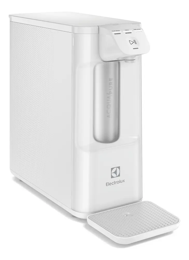 Purificador de Ñgua Gelada Fria e Natural Eletronico Placa Compacto Electrolux PE12B com Filtro Carvão 6 meses ou 3000L Painel