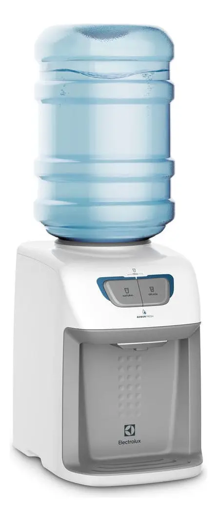 Bebedouro de Ñgua Gelada Fria e Natural Elétrico Eletronico placa Electrolux para galão Branco