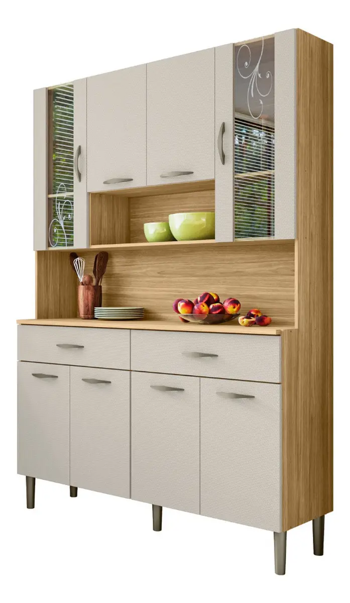Armário De Cozinha 8 Portas 2 Gavetas FreijÑ³/soft