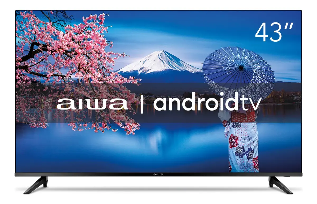 Smart TV AIWA 43â Android Full HD Borda Ultrafina HDR10 Dolby Ñudio AWS-TV-43