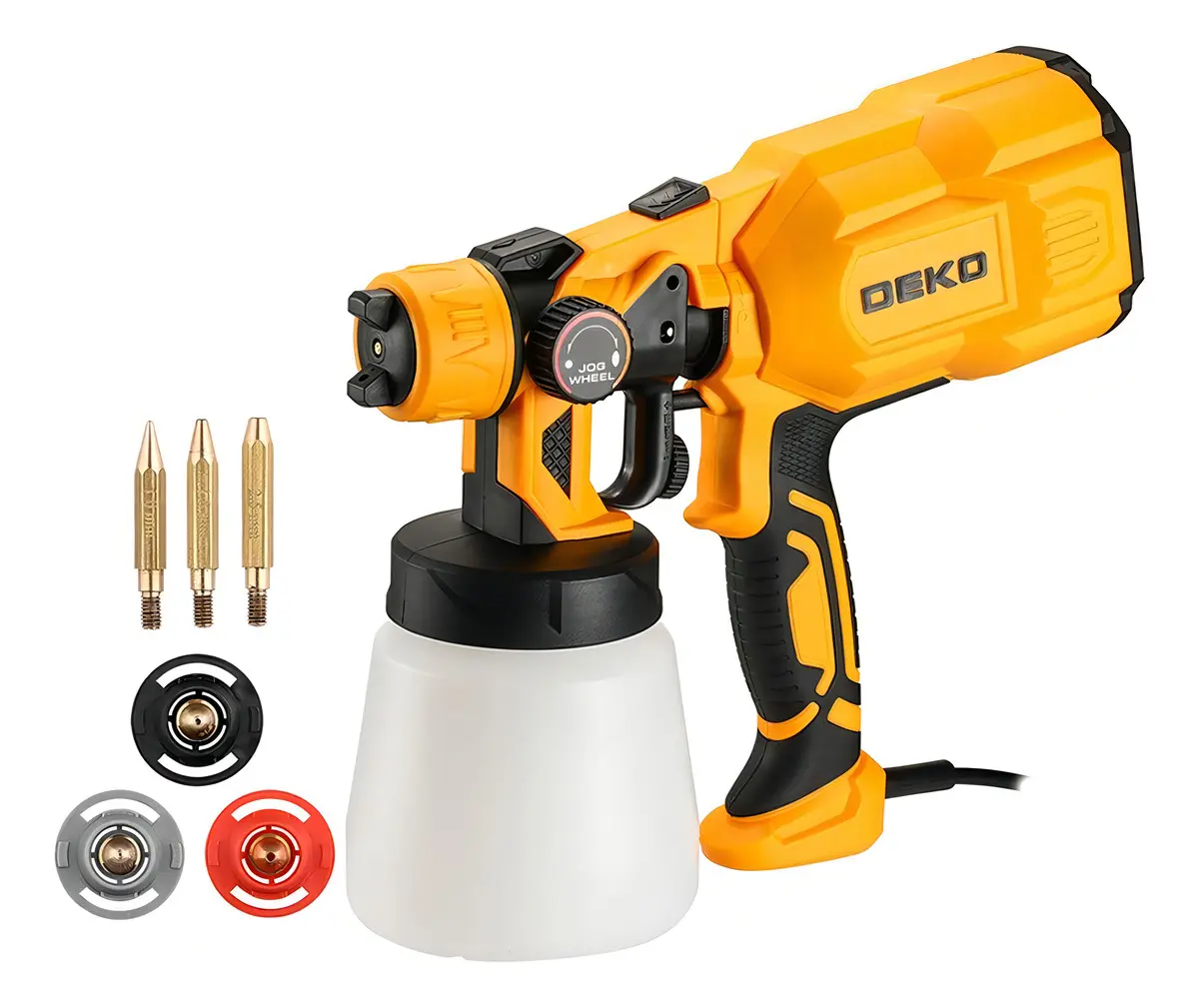 Pistola de Pintura HVLP Deko Portátil 800ml 3 Bicos 550W /